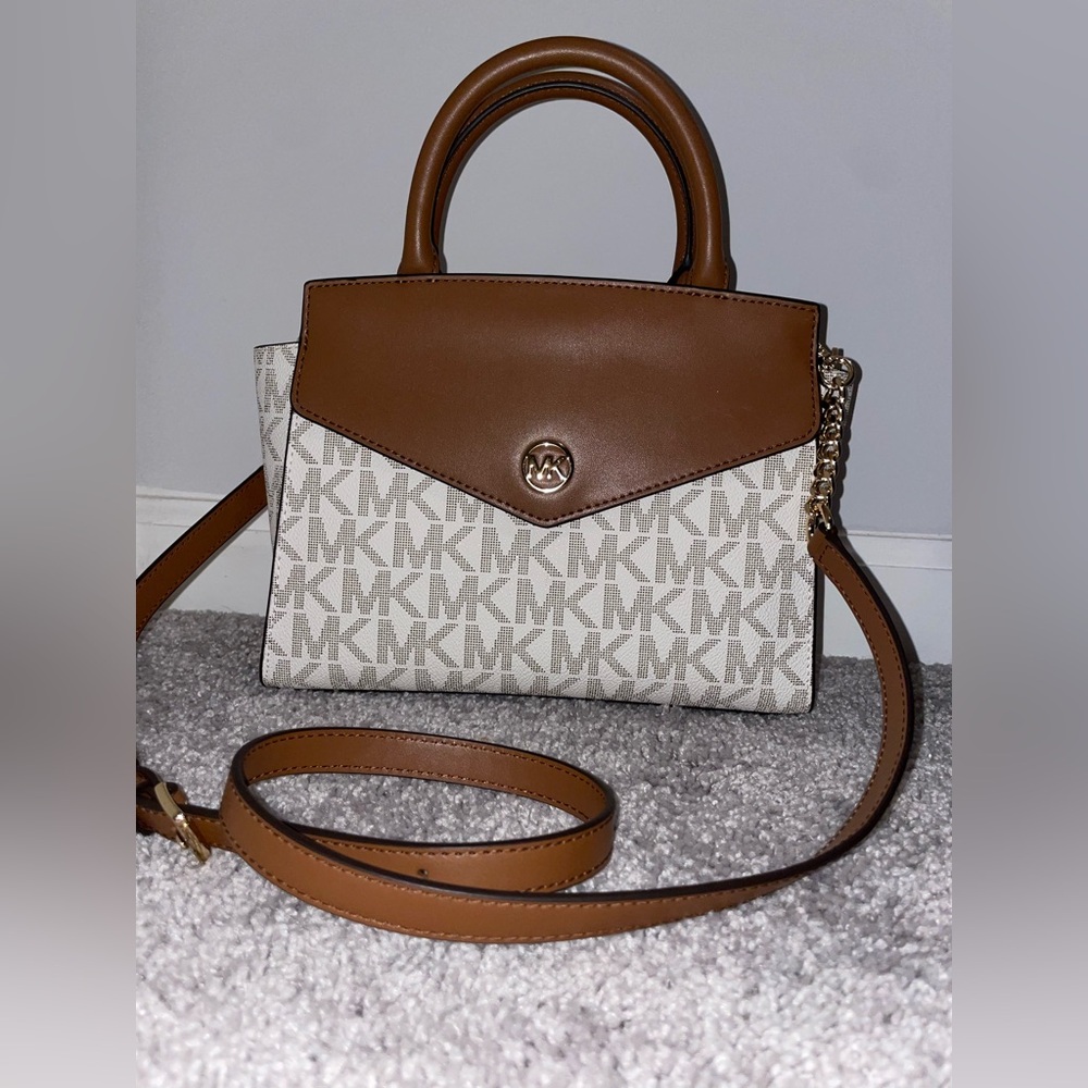 Michael Kors Tan and Cream Satchel